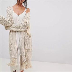 NWOT Moon River Fringe Cardigan Coat